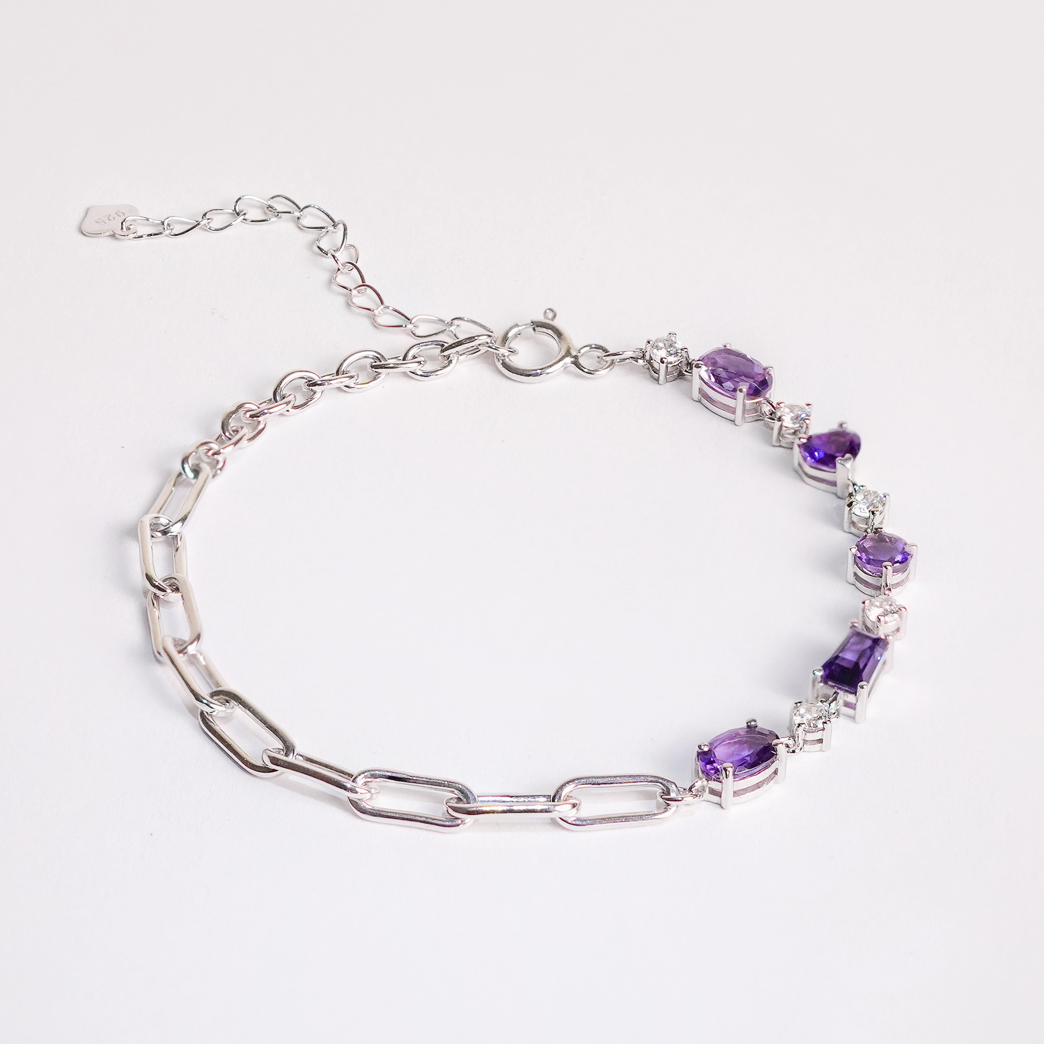 Lắc Tay Thạch Anh Tím Amethyst Tự Nhiên SCB02 — 2