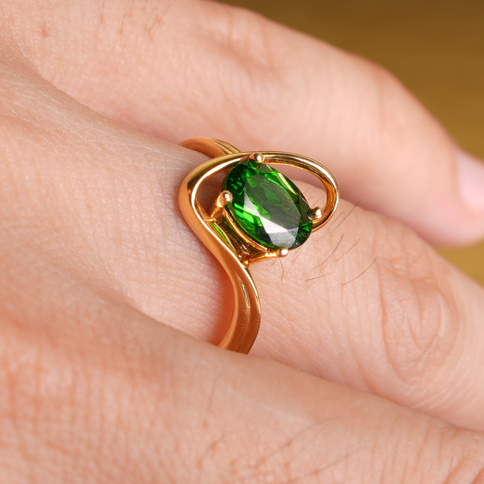 Nhẫn Diopside Thiên Nhiên Xanh Lục Bảo  — 5