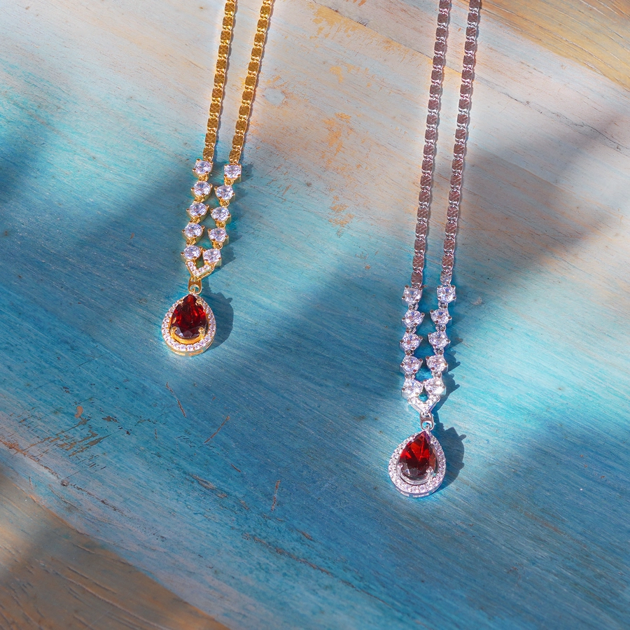 Dây Chuyền Garnet Thiên Nhiên (Ngọc Hồng Lựu)