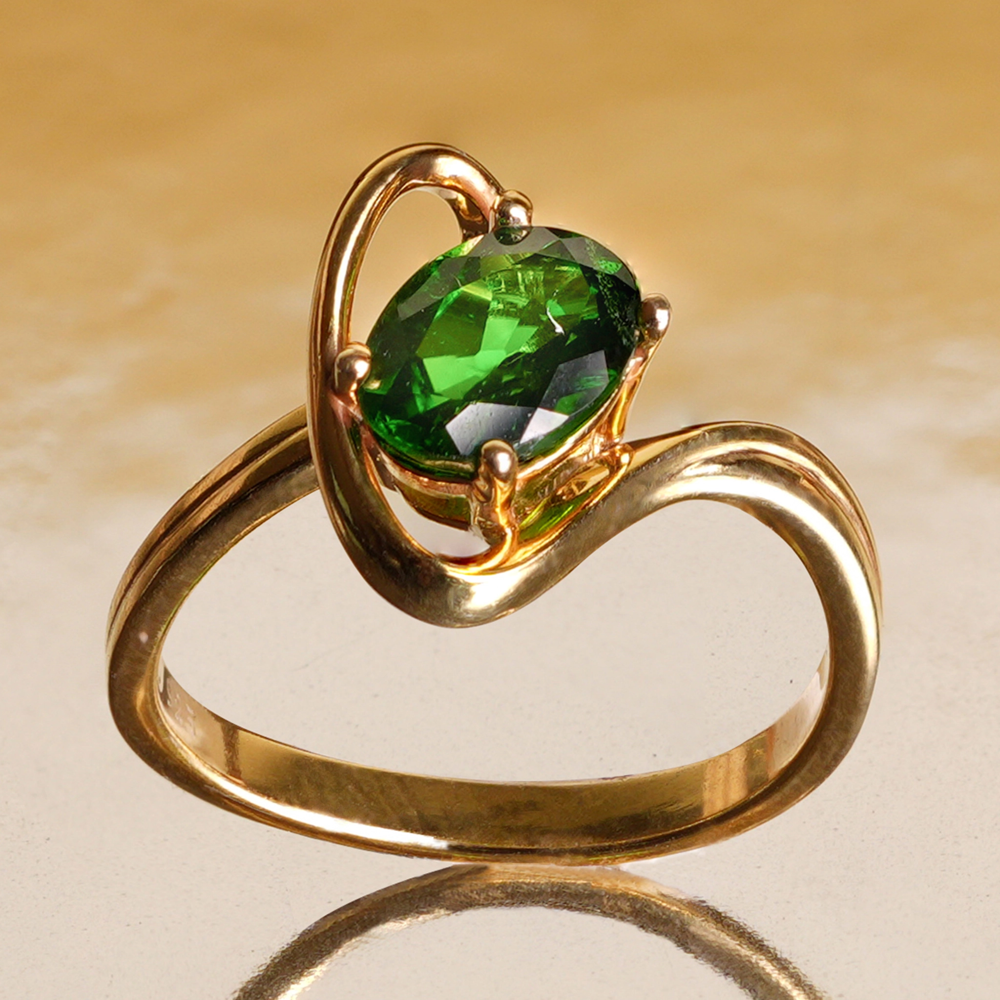 Nhẫn Diopside Thiên Nhiên Xanh Lục Bảo  — 2