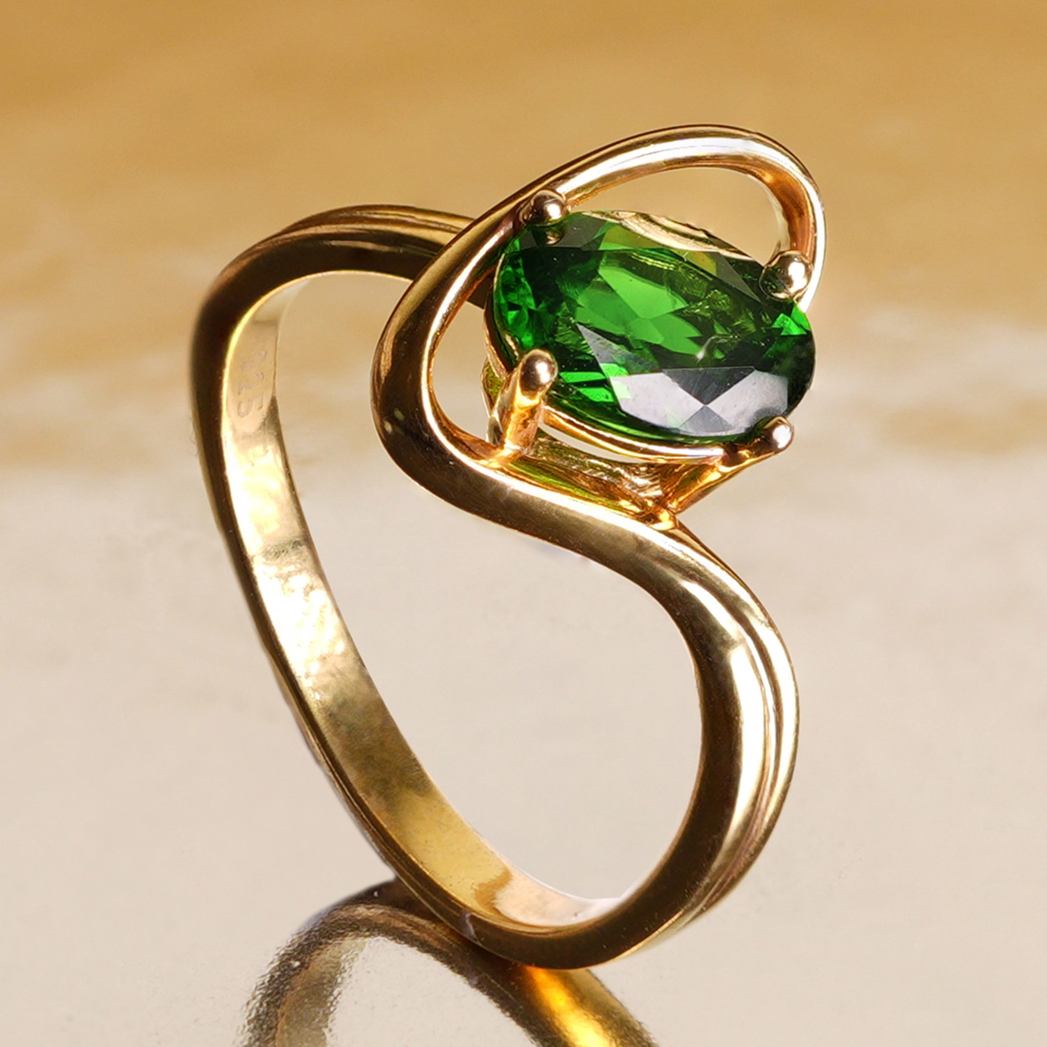 Nhẫn Diopside Thiên Nhiên Xanh Lục Bảo  — 3