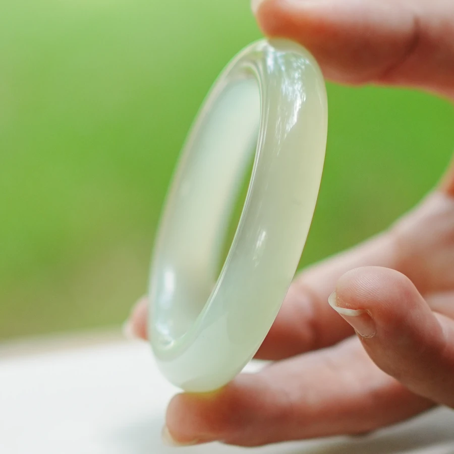 Vòng Tay Ngọc Tụ Nham Xiuyan Tự Nhiên Hoàn Hảo Không Sớ| DZ26040102569