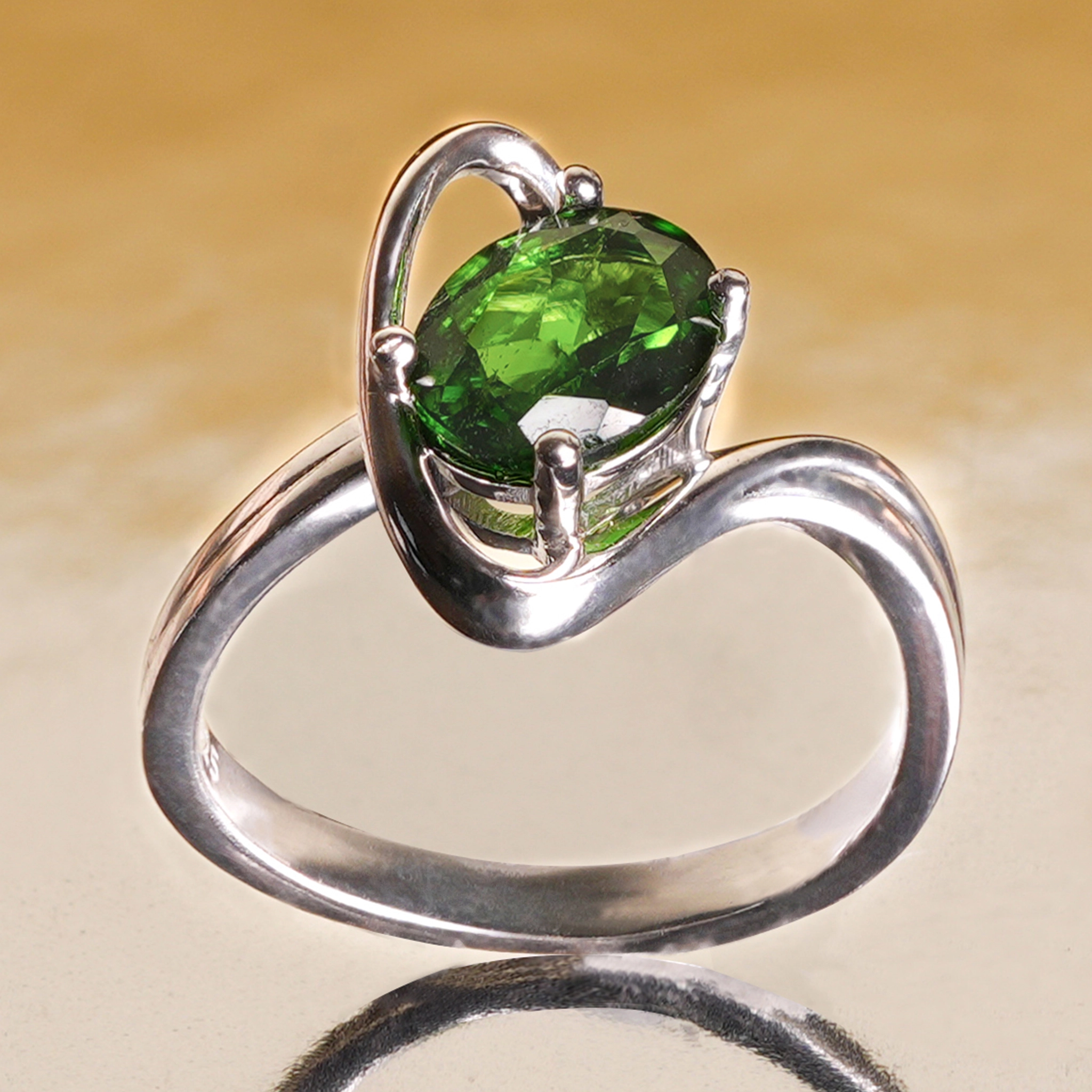 Nhẫn Diopside Thiên Nhiên Xanh Lục Bảo  — 7