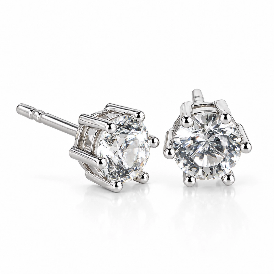 Hoa Tai Nụ Topaz Trắng Đá Bán Qúy Thiên Nhiên | SE03